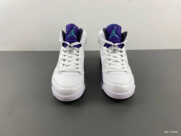 1st Kicks Shoes 136027- Jordan 3989 Air Grape 5 Retro Sleek 1014